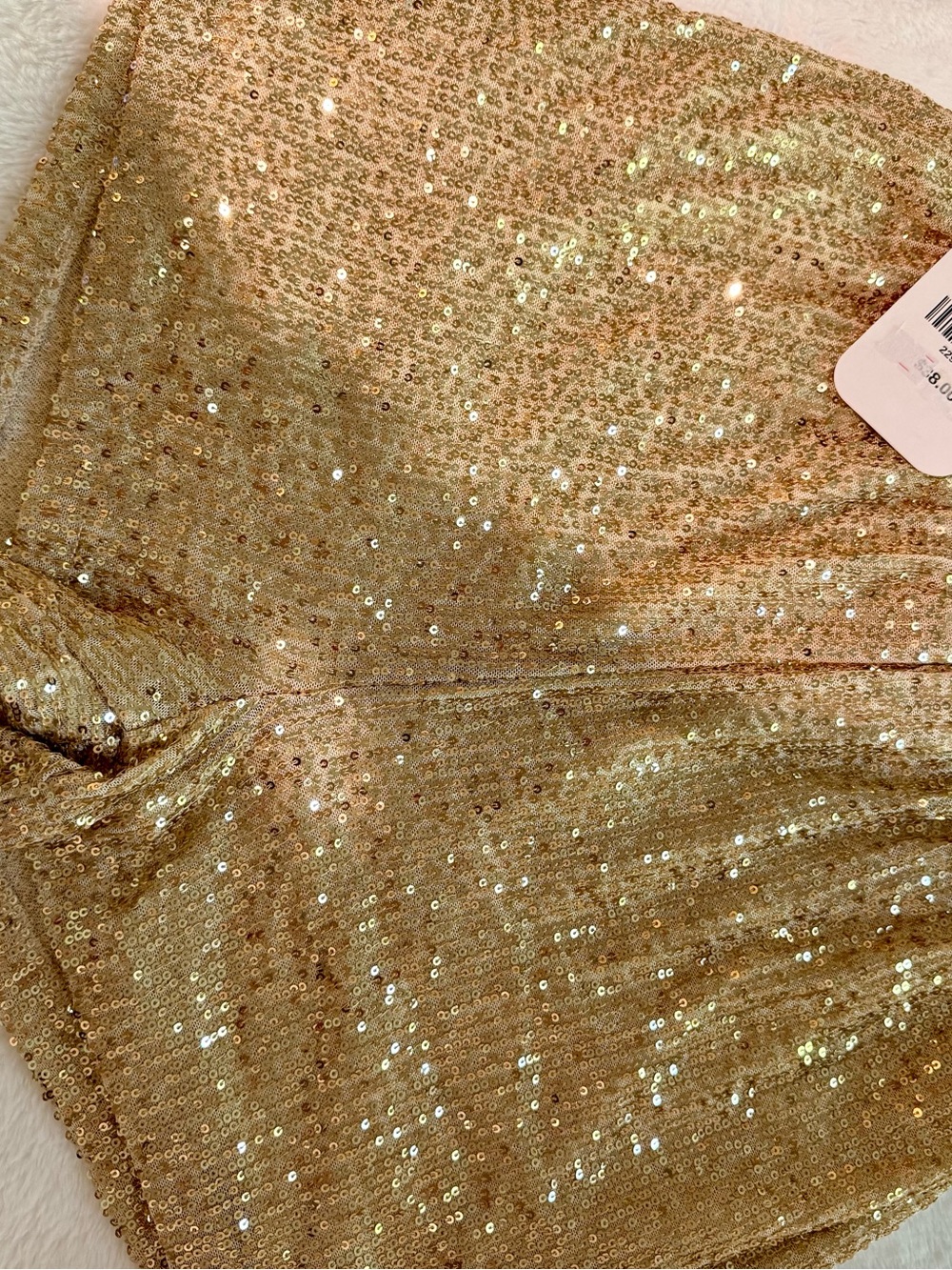 Gold Sequin Shorts NWT